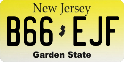 NJ license plate B66EJF