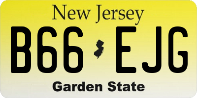 NJ license plate B66EJG