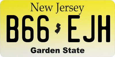 NJ license plate B66EJH