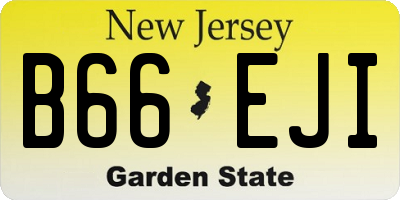 NJ license plate B66EJI