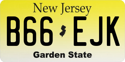 NJ license plate B66EJK