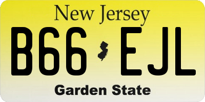 NJ license plate B66EJL
