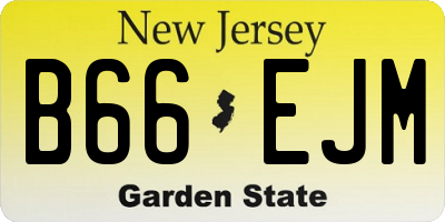 NJ license plate B66EJM