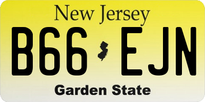 NJ license plate B66EJN