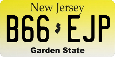 NJ license plate B66EJP