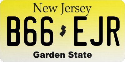 NJ license plate B66EJR