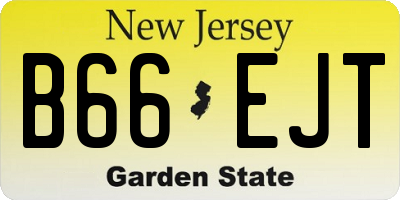 NJ license plate B66EJT