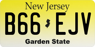 NJ license plate B66EJV