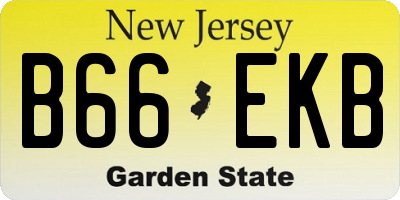 NJ license plate B66EKB