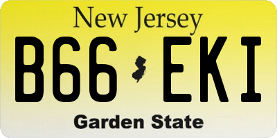 NJ license plate B66EKI