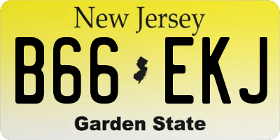 NJ license plate B66EKJ