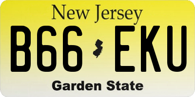 NJ license plate B66EKU