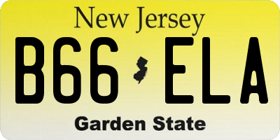 NJ license plate B66ELA
