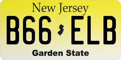 NJ license plate B66ELB