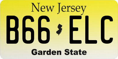 NJ license plate B66ELC
