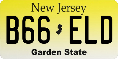 NJ license plate B66ELD