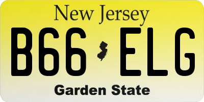 NJ license plate B66ELG