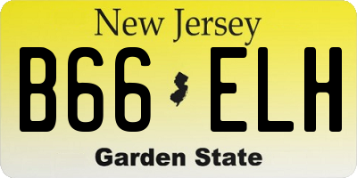 NJ license plate B66ELH