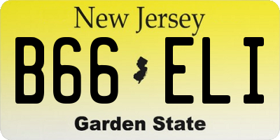 NJ license plate B66ELI