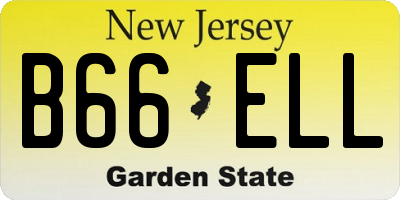 NJ license plate B66ELL
