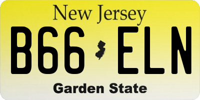 NJ license plate B66ELN