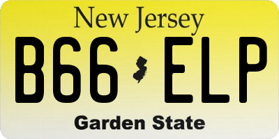 NJ license plate B66ELP
