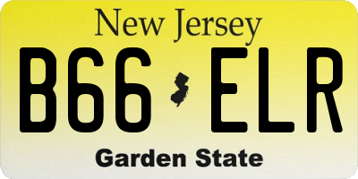 NJ license plate B66ELR