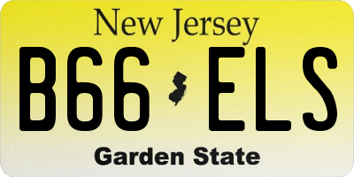 NJ license plate B66ELS