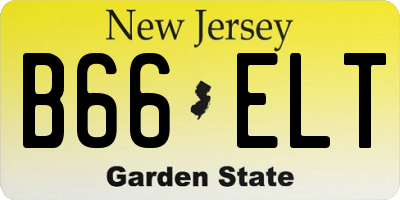 NJ license plate B66ELT
