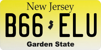 NJ license plate B66ELU