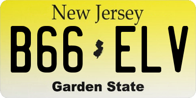 NJ license plate B66ELV