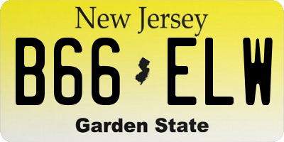 NJ license plate B66ELW