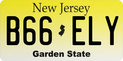 NJ license plate B66ELY