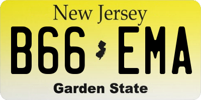 NJ license plate B66EMA