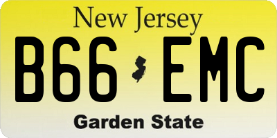 NJ license plate B66EMC