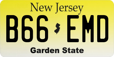 NJ license plate B66EMD