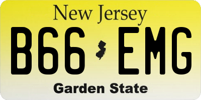 NJ license plate B66EMG