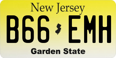 NJ license plate B66EMH