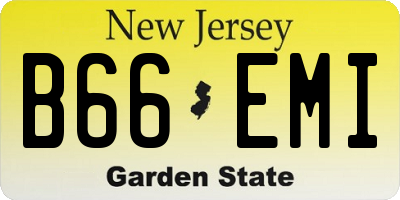 NJ license plate B66EMI