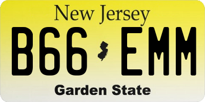 NJ license plate B66EMM