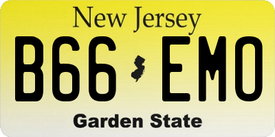 NJ license plate B66EMO