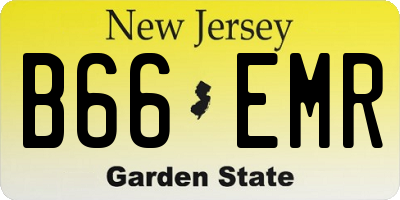 NJ license plate B66EMR