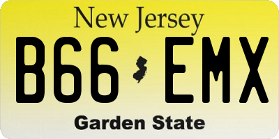 NJ license plate B66EMX