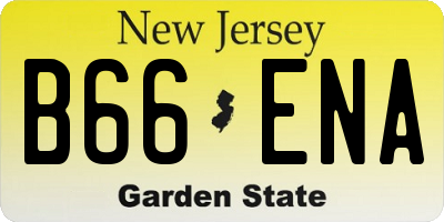 NJ license plate B66ENA
