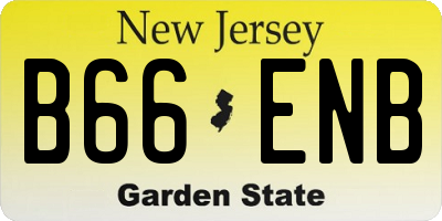 NJ license plate B66ENB