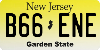 NJ license plate B66ENE