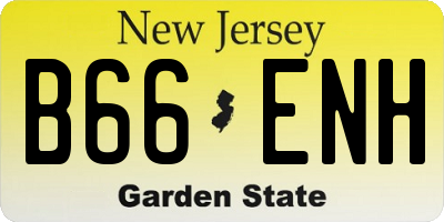 NJ license plate B66ENH