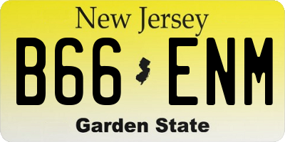 NJ license plate B66ENM