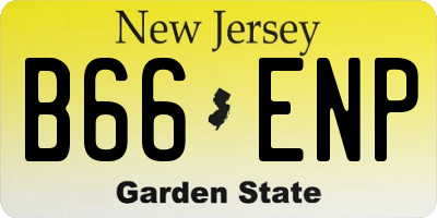NJ license plate B66ENP