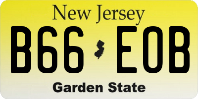 NJ license plate B66EOB